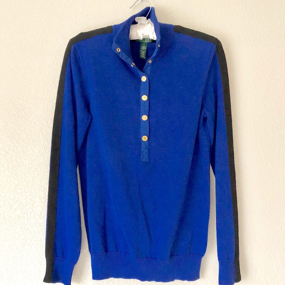 Lauren by Ralph Lauren Black and Blue Sweater
